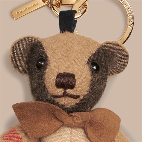 burberry thomas house check cashmere bear keychain|BURBERRY Cashmere Check Thomas Bear Keychain Charm .